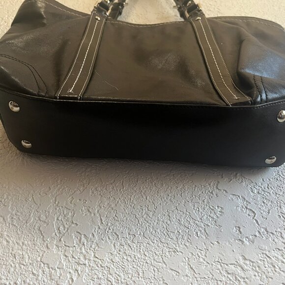 Black Leather Coach Handbag - Picture 7 of 8
